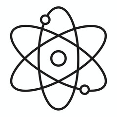 atom symbol on white background