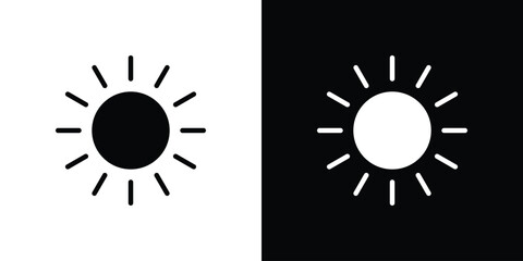 Fototapeta premium Sun icon collection. line stroke icon. EPS 10