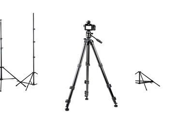 camera stand isolated on white background