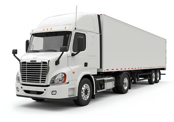 Freightliner cascadia semi truck with trailer