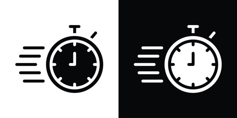 Time fast icon collection. line stroke icon. EPS 10
