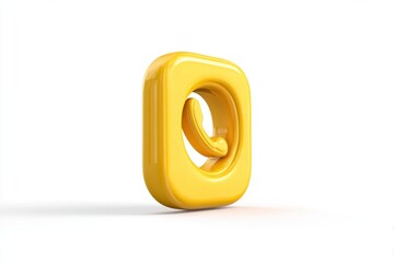 Obraz premium Yellow Phone Icon