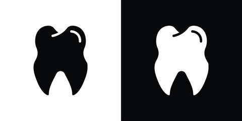 Tooth icon collection. line stroke icon. EPS 10