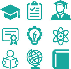 education icon set