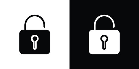 Unlock icon collection. line stroke icon. EPS 10