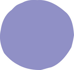 Periwinkle Hand Drawn Circle, Modern Aesthetic, Isolated