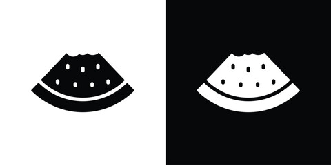Watermelon slice icon collection. line stroke icon. EPS 10