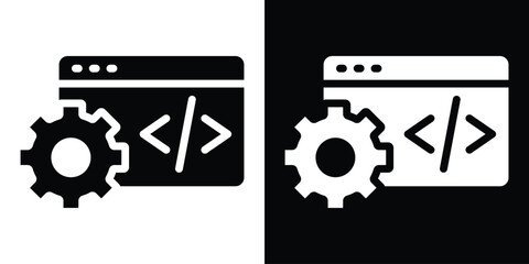 Web development icon collection. line stroke icon. EPS 10