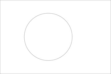 Bangladesh flag outline with black and white color.