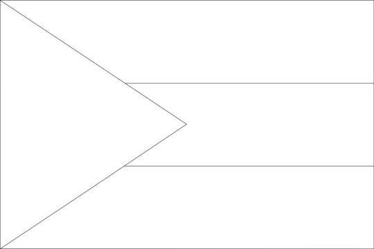 Bahamas flag outline with black and white color.