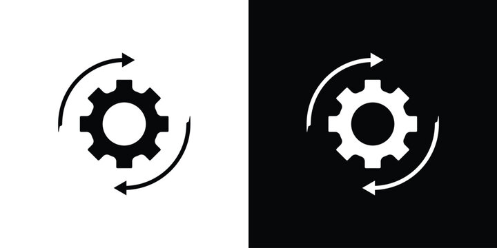 Workflow process icon collection. line stroke icon. EPS 10