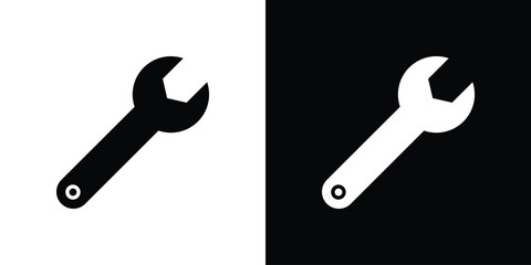 Wrench icon collection. line stroke icon. EPS 10