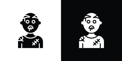 Zombie icon collection. line stroke icon. EPS 10