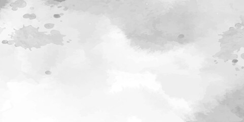 Dreamy White and Silver Gray Watercolor Background with Soft Mist and Floating Cloud Motion. Hand-Painted Cloudy Sky Scene with Light Gray Wash and Gentle Watercolor Texture in White Tone