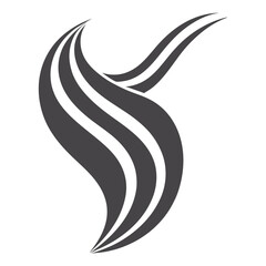 Abstract Gray Swirling Lines Design Element Graphic White Background vector