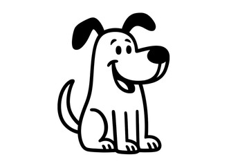 Adorable Happy Cartoon Dog