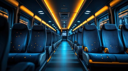 Fototapeta premium Modern bus interior
