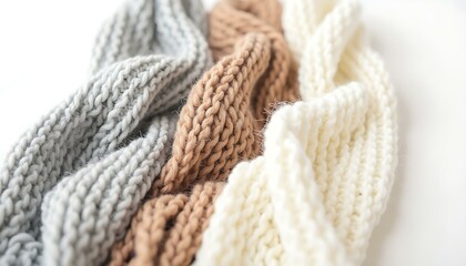 Braided knit headband ear warmer winter fashion accessory headwear style