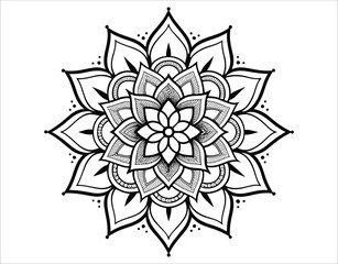 Mandala Silhouette Vector