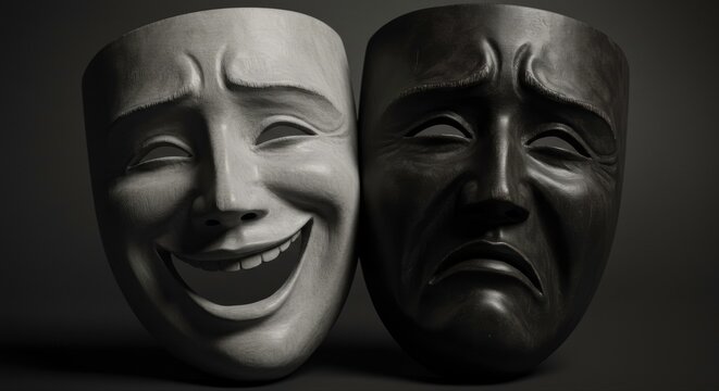 Two faces of emotion: The duality of human expression in theater masks