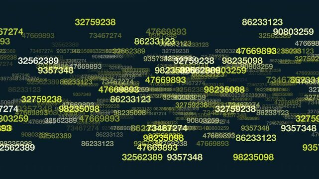 An image of scattered numbers in a grid on a black backdrop, devoid of pattern or order. The chaos and randomness of the arrangement create a sense of confusion and disorder