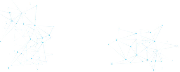 Abstract white blue digital technology futuristic communication high tech concept background. Technology dots lines connect network background.	