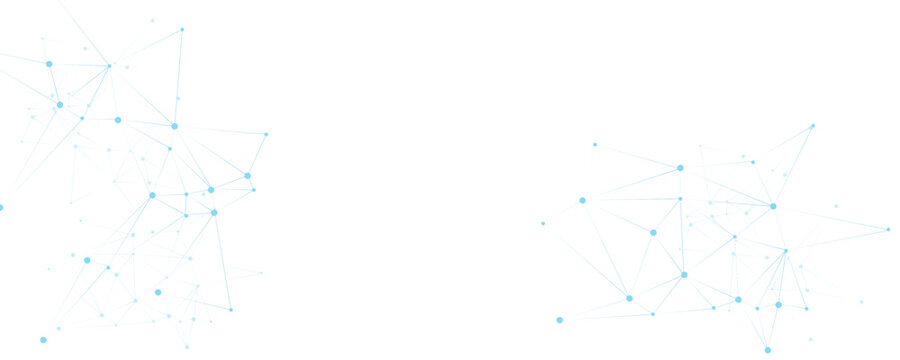 Abstract white blue digital technology futuristic communication high tech concept background. Technology dots lines connect network background.	