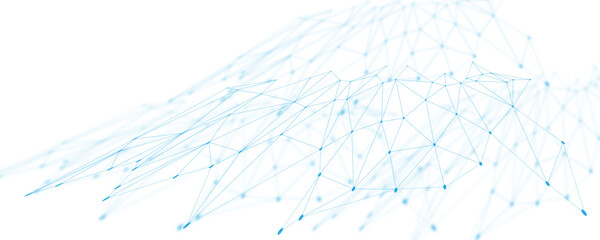 Abstract white blue digital technology futuristic communication high tech concept background. Technology dots lines connect network background.	