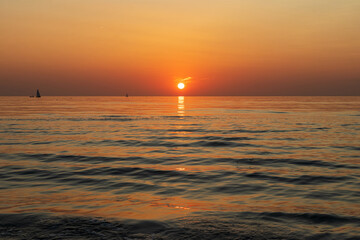 Sunrise over the Adriatic sea in Italy