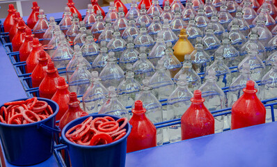 Ring toss game at amusement park