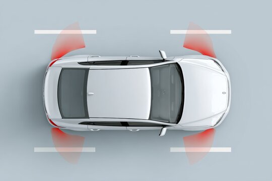 Vehicle blind spot detection system with visual indicators and safety features for drivers