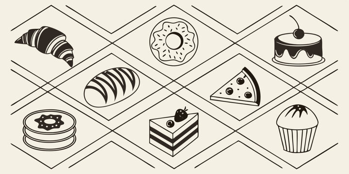 Traditional Thai style vector illustration set of decorative elements for business plan design