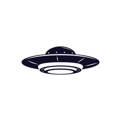 Vintage UFO, Flying Saucer logo design