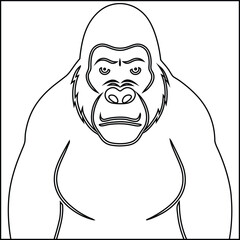 Detailed cartoon gorilla 3d vector design