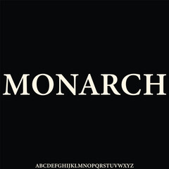 Elegant classic roman monarch serif alphabet display font vector