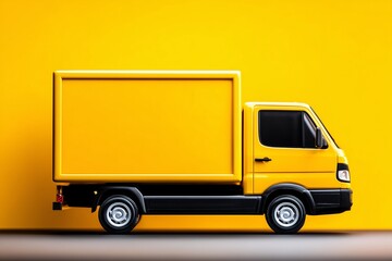 Yellow box truck, Compact cargo vehicle, Urban delivery solution