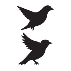 vector silhouette of a bird