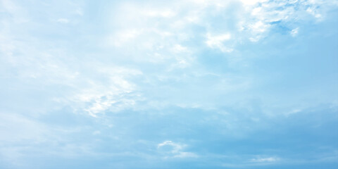 Fototapeta premium Blue sky air white clouds image sunny bright natural surface splahsed soft effet background atmosphere, clear, bright, sun, sunny, beauty