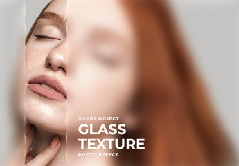 Glass Texture Image Effect Mockup
