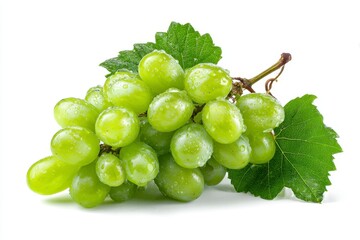 Green Grape with Water Droplets