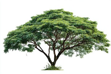 Green Tree Isolated on White Background
