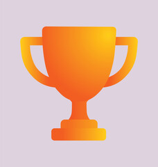 Golden Trophy award vector Illustration