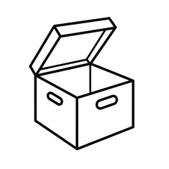 Open Empty Cardboard Box Illustration