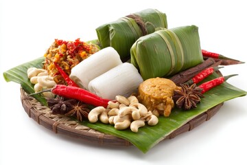 Thai Food Arrangement on Plate