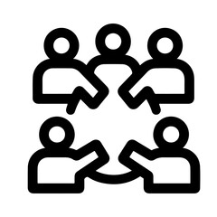 Teamwork collaboration, group people icon, vector illustration.