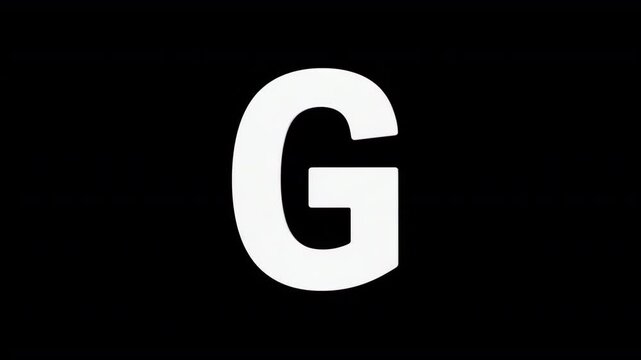 The letters "G" pop up on black background