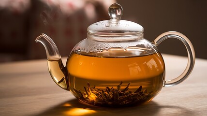 Cup of tea and teapot