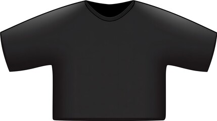 Black cropped t-shirt design