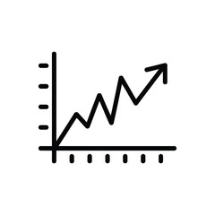 Line graph showing upward trend growth chart