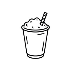 Refreshing Iced Coffee Drink in a Cup